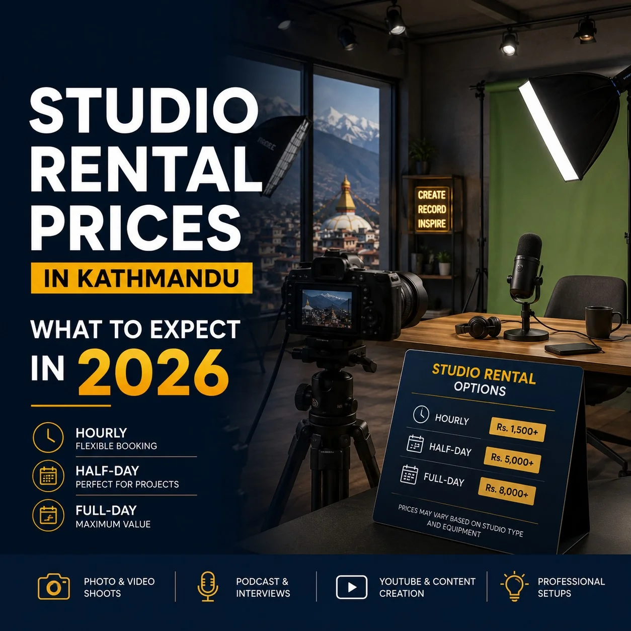 Studio Rental Prices in Kathmandu: What to Expect in 2026